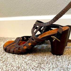 Chie Mihara Sandals, Brown, Size 38 (8 US)